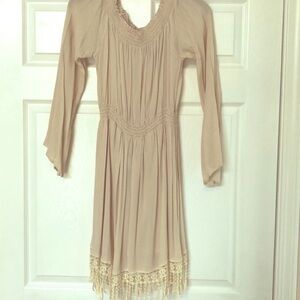 New Cream colored boho dress